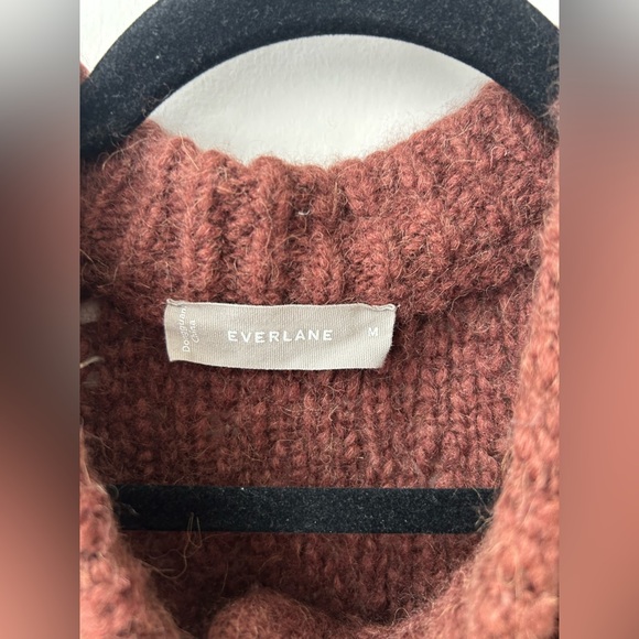 Everlane The Lofty-Knit Cardigan in a brown, chocolate - Picture 3 of 10